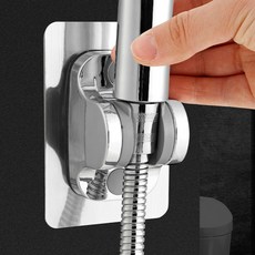 무타공 각도조절 샤워기 홀더 샤워호스 걸이 접착식, 단품