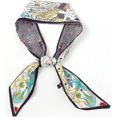 세련 여친 선물 스카프 양면 아모르 프린 실크스카프 쁘띠