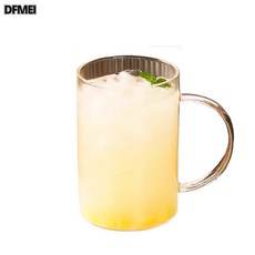 DFMEI 杯子耐高溫辦公室把手杯超大容量玻璃杯宿舍喝水杯高硼硅吸管杯, 1個