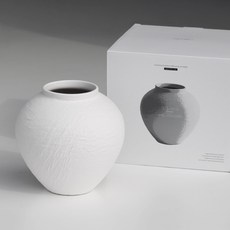 설월 백자 달항아리 도자기 오브제 화기 세라믹 화병