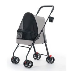 寵物推車狗推車寵物外出手推車博美泰迪推車輕便出行可折疊寵物車, 1個, S09灰普通不可拆