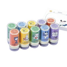 핑크풋 꼬망데일리 스탬프 참잘했어요 칭찬 확인 도장, 1개, 상세페이지 참조