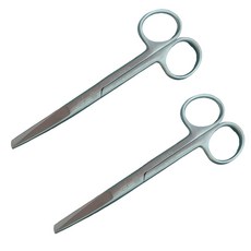 의료용 외과 가위 14cm 직선형 시저 병원용 드레싱 실습 절단용, 2개, 80067