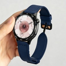 홈해락 갤럭시워치 4 5 6 7 가죽 시계줄 스트랩 20mm, 미드나이트 블루, 1개