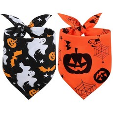 Vivifying 추수감사절 강아지 반다나 2팩 - 칠면조 및 글자 프린트가 있는 삼각형 가을 반려동물 스카프 휴일 사진 및 축제 용품용 부드러운 폴리에스터 강아지 턱받이 (, 대형