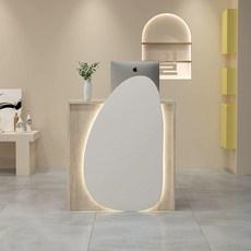 LED 조명 카운터 매장용 뷰티샵 옷가게 안내데스크 고급 캐셔 60x40 화이트, 석동백대등, 60x40x95cm