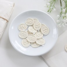 엘블랑꼬 로즈 실링 스티커 청첩장 웨딩 입체 펄스탬프 스티커, 15개