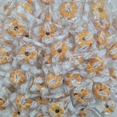 [놀러과자] 델몬트 파인애플 잼 비스킷 사무실 간식 대용량 개별포장, 100개, 7g