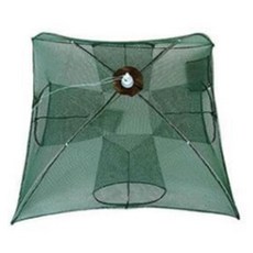 우산모양 원터치 통발 민물 바다 물고기트랩 그물 4구 그물함정, 4구통발