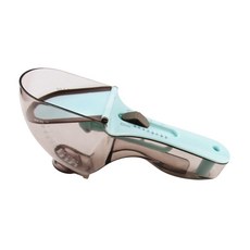 寵物餵食量匙，透明設計，滑動調節，可拆卸清洗，精準刻度，人體工學手柄, 大款, 1個