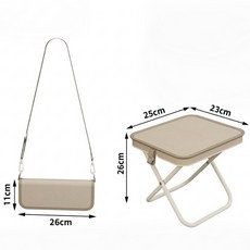 우디젠트 휴대용 접이식 의자 낚시 캠핑 체어 경량 등산 낙시 미니의자 로우, 1개, 베이지