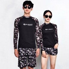 BUEHN 男女上衣 + 下裝 2 件套迷彩 + 迷彩 Rash Guard 大碼