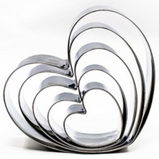 三能 SN3800 心型切模組-5個組 - 愛心餅乾模具 烘焙工具