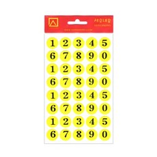 세모네모 모양견출지10-306Y 7매 노랑_지름16