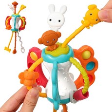 Baby Toys 6~12개월 비행기 여행 필수품 | 카시트 장난감-딸랑이 장난감 포함 아기 치발기 장갑 만 1세 남아 여아 부활절 바구니 스터퍼 자폐증 아동용 유아 감각, 동물, 1개
