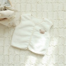 마롤로뜨 빌리지 극세사 아기조끼 신생아 유아 아동 어린이집 실내조끼 와펜, 양양이_와펜 극세사 조끼