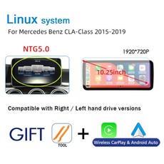 카플레이 모니터 메르세데스 벤츠 GLC GLA CLA 클래스 W176 X156 C117 W205 C253 W446 중앙 Linux 자동차 라디오 Carplay 터치 스크린, 10.25 CLA Class
