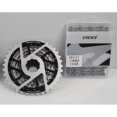 SRAM RED AXS E1 12S 長腿後變速器 支援到36T XG-1290 12S飛輪 10-36T 12速鏈條, XG-1290飛輪10-36T+銀色鏈條