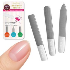 SoraraBeauty 유리 손톱 파일 네일 파일 네일 케어 광택 내기 나노 유리제 3헤드 타입 자연 손톱 젤네일 가능 전체 세탁 가능 오래 사용 가능 위생적인 네일용품
