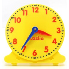 아날로그 시간읽기 분침 신침 모형시계 어린이집교구 키즈 초2수학 여자아기 IQ 여아, 1개