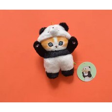 Mofusand貓福珊迪動物園系列娃娃吊飾 擺飾 情侶禮物 生日禮物, 1個, 熊貓