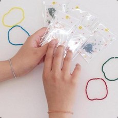 투명구슬 팔찌 공예 청소년 우정선물 컬러믹스 수공예 창작활동 감성소품 예쁜, 1개, 그린