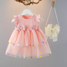 夏季嬰兒公主裙1到3歲夏裝2025年新款洋氣女童公主網紗七彩色球裙