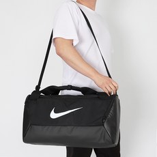 NIKE 巴西利亞 9.5行李袋 DM3976-010+鳥嘴型口罩, 黑色 白色