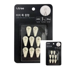 톡 중형 8p 16x31x12 1개입 다용도걸이 벽옷걸이, 1개