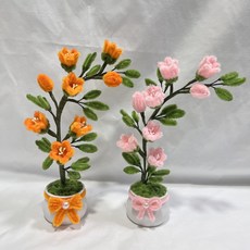미니 난 꽃 모루꽃화분 완제품 인테리어 소품 장식 개업 오픈 축하선물 시들지않는꽃, 1번, 1개