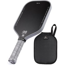 피클볼 패들 프로 | 4겹 T700SC 원탄소 섬유 16mm 강화 폴리머 벌집 코어 열성형 라켓 최대 3K 스핀 및 컨트롤 USAPA 승인 452186, 연회색 | T-700 452186