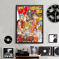 세븐 치명적인 죄 그림 서예 벽 예술 캔버스 포스터 홈 장식 인쇄 거실 침실용, C. 30X40cmFrameless