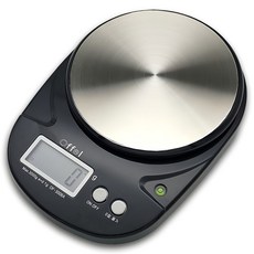 Offel 大容量不銹鋼304廚房秤, 1個, 黑色, OF-3006A, 3kg