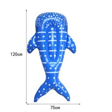 夏季 热卖儿童充气鲸鱼冲浪板蓝鲸浮排 划水板水上坐骑学游泳滑板, 1個, 斑点鲸鱼:120*75