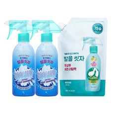 [LG생활건강] 온더바디 발을 씻자 코튼 풋샴푸 쿨링 385ml x 2개 + 레몬리필 500ml, 1개