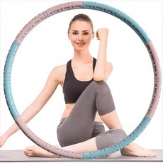 11세대 헬스원 실내 스마트 훌라후프 2.0kg 뱃살 지압 홈트 다이어트 프리미엄, 1개, 블루+핑크, 2kg