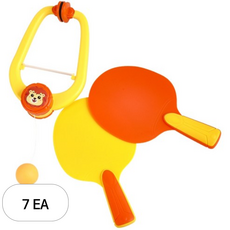 캐스비 스포츠 문틀고정 탁구세트 사자, 혼합색상, 7세트