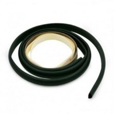 AMON 日本 車用收納理線配線用黏貼式半圓形壓條管 1m 車內線路整理, 黑色, 1個