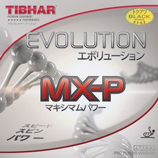 [티바] 에볼루션 MX-P 탁구러버, 검정MAX, 1개