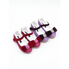 여아 리본 보석 LED 털 구두 122975