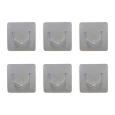 무타공 부착식 커튼봉 브라켓 홀더, 6개