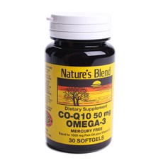 Nature's Blend 輔酶Q10 Omega-3膠囊, 30顆, 1罐