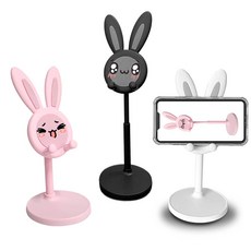 깔끔더하기 토끼 폰거치대 깜찍한 핸드폰 거치, 2개, 화이트 2개, 화이트