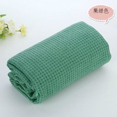 臺灣出貨 梅花點瑜伽鋪巾瑜伽毯瑜伽墊加厚瑜伽巾防滑可機洗毛巾毯 3UPK, 淺綠色硅膠：183*63+送網袋, 1個