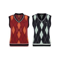 JDX 여성 골프 조끼 베스트 캐주얼 기능성 필드스타일 루즈핏 아가일 2종택1DH2146213