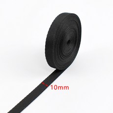 브레이드 웨빙 가방 스트랩 10-100mm 테이프 리본 밴드 칼라 블랙 5M 트림용 애완 웨빙 바느질 타프 나일론 동물 슬링 벨트 장식, Black-10mm