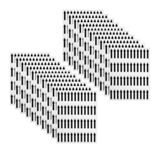 480pcs 블랙 화살표 하자표시 스티커, 20개, 48개입