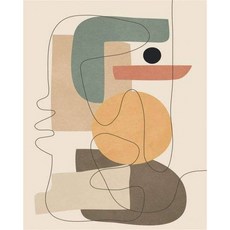 추상 숫자로 RUO프리미엄 냄비Y 그림 미니멀리스트 원래 선물 아크릴 페인트 공예 장식 218172, 20x30cm No Frame, 9929306