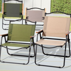 캠핑용 의자 로우 릴렉스 휴대용 접이식 의자 감성 아웃도어 야외용, 중 아이보리