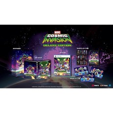 MARVEL Cosmic Invasion DELUXE EDITION -PS5 특전 오리지널 박스 스틸북 캐릭터 카드 15장 스티커 시트 3장 동봉